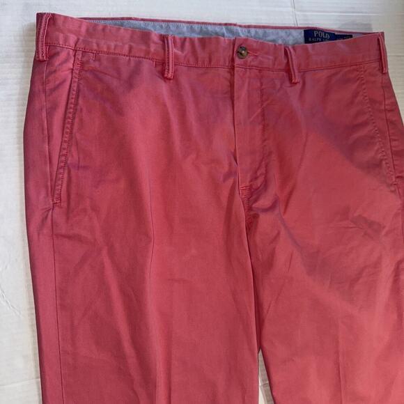 Polo Ralph Lauren Pants Men's 36x30 Stretch Straight Fit Cotton Twill Flat Chino - Picture 2 of 12